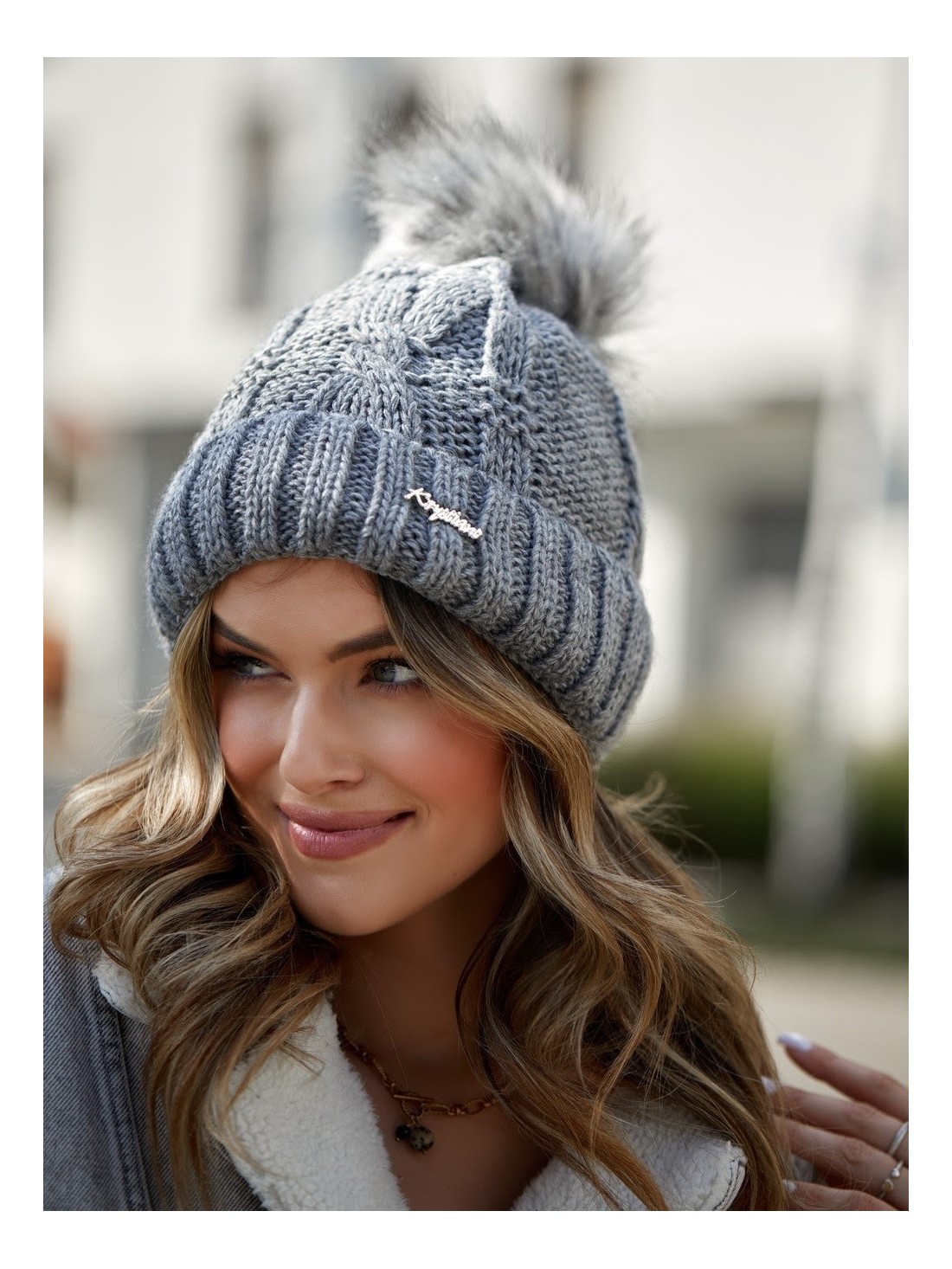 Dark gray winter hat C12 - Online store - Boutique